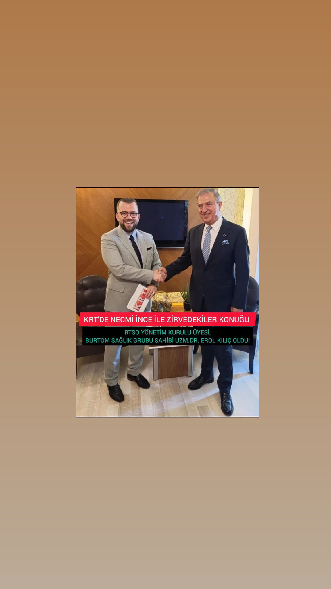 KRT'DE NECMİ İNCE İLE ZİRVEDEKİLER KONUĞU BTSO ÜYESİ VE BURTOM SAĞLIK GRUBU SAHİBİ UZM.DR. EROL KILIÇ  OLDU!